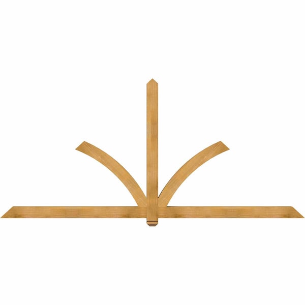 Ekena Millwork Redmond Rough Sawn Timber Gable Bracket, Western Red Cedar, 108"W x 49"H x 4"D x 4"F, 11/12 Pitch GBW108X49X0404RED00RWR - main